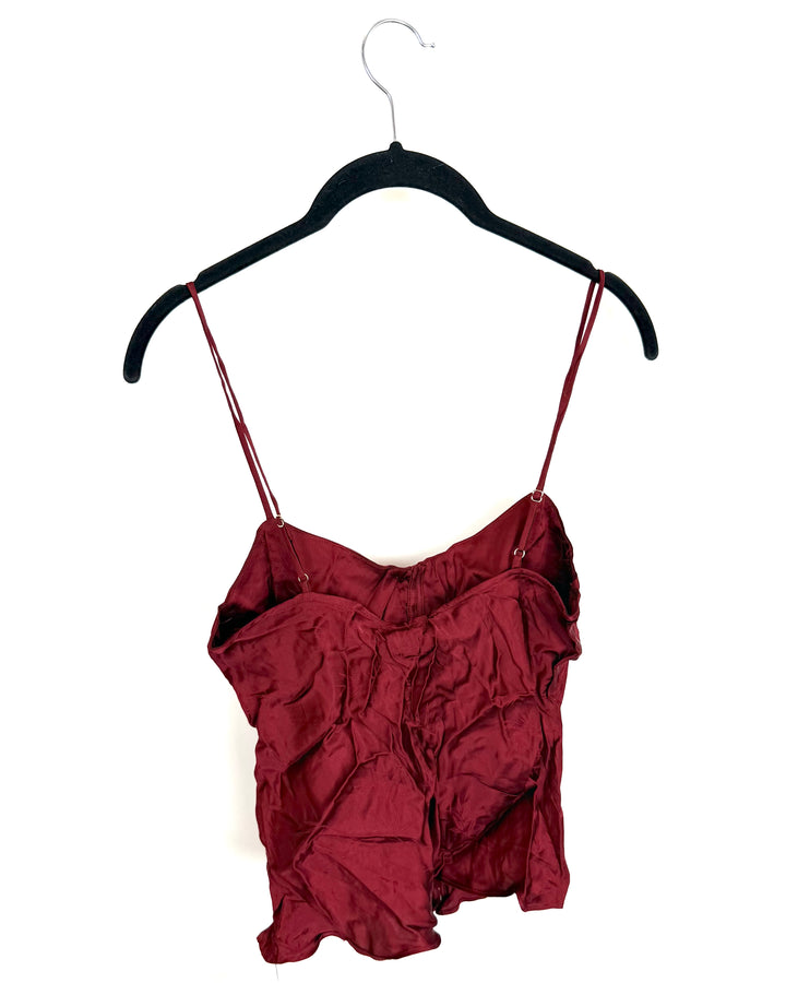 Maroon Button Down Cami - Size 0/2