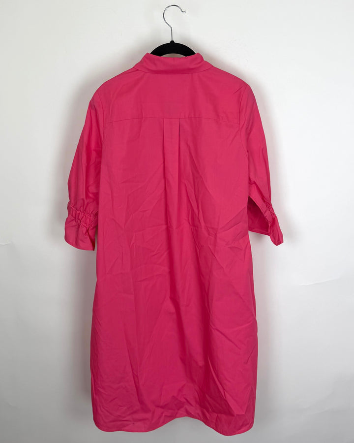 Raspberry Pink Shirt Dress - Size 4/6, 8/10 and 16/18