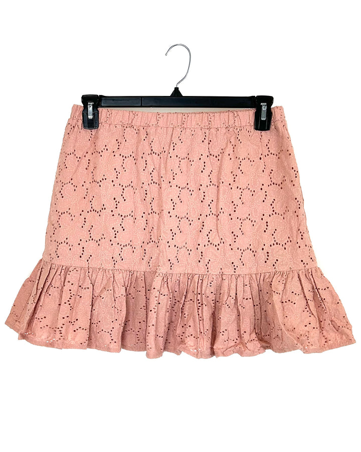 Salmon Lace Skirt - Small