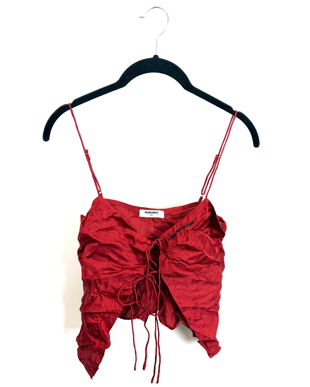 Red Front Double Tie Top - Size 00/0