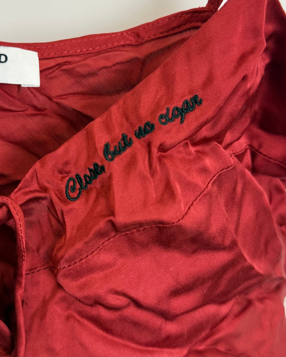 Red Front Double Tie Top - Size 00/0