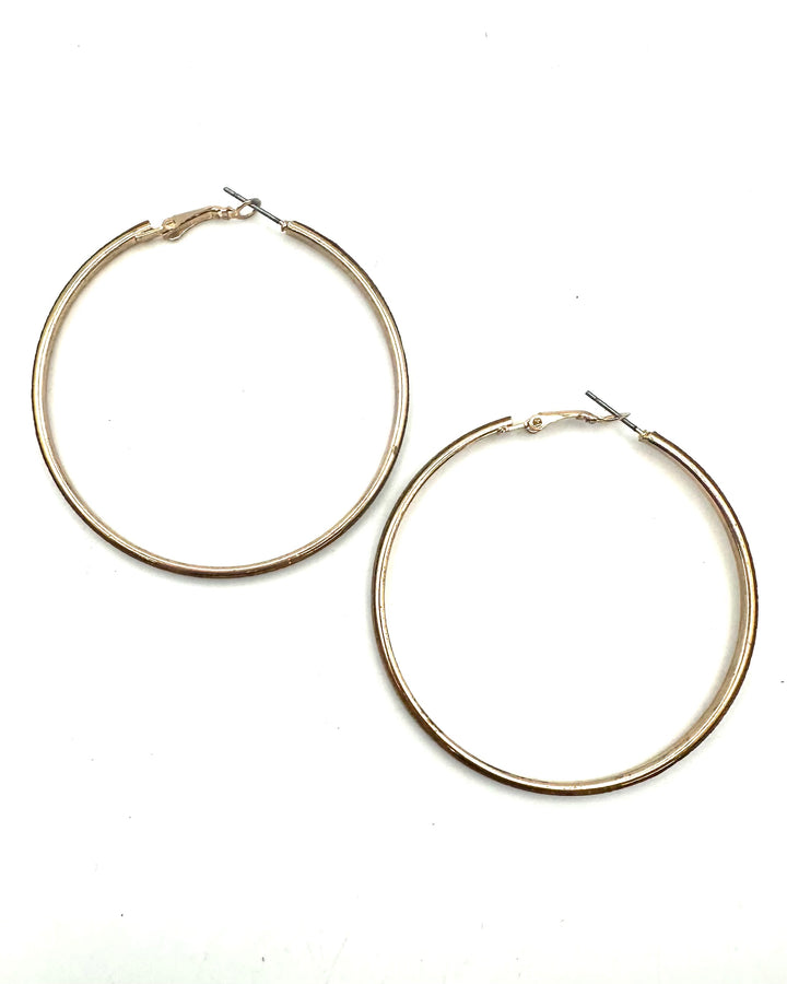 Gold Glitter Hoop Earrings