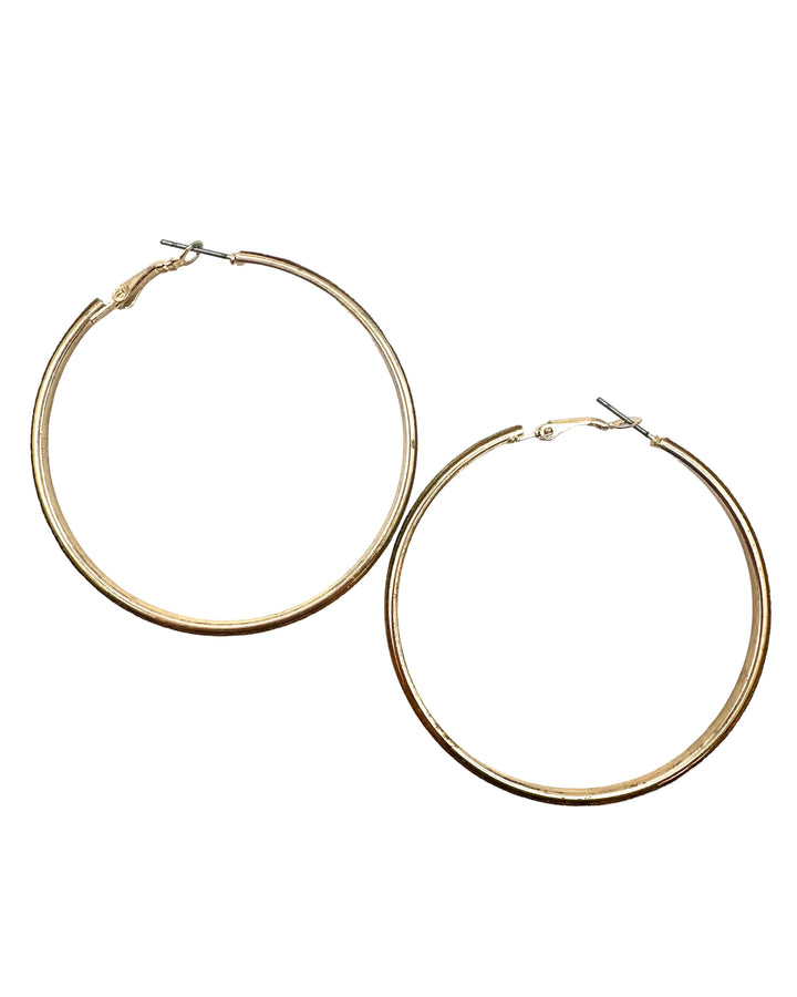 Gold Glitter Hoop Earrings