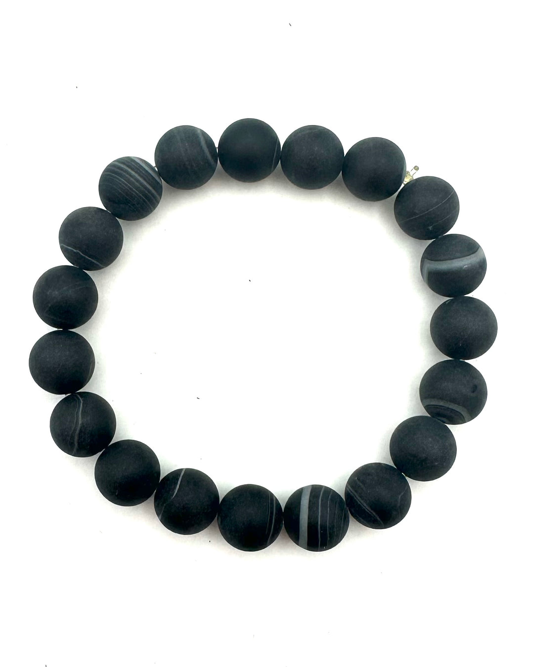 Black Round Bead Bracelet