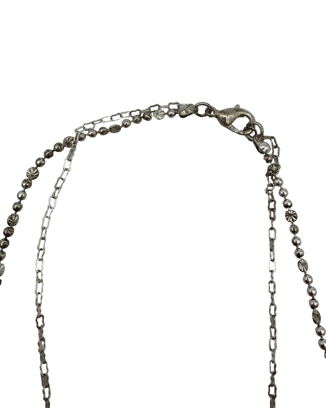 Silver Palm Leaf Layer Necklace
