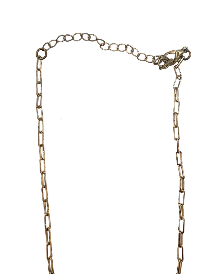 Long Speckled & Circle Necklace