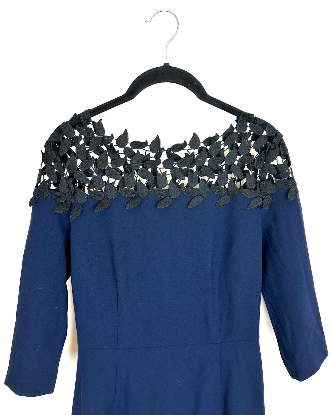 Navy Blue and Black Applique Dress - Size 00/0-2/4