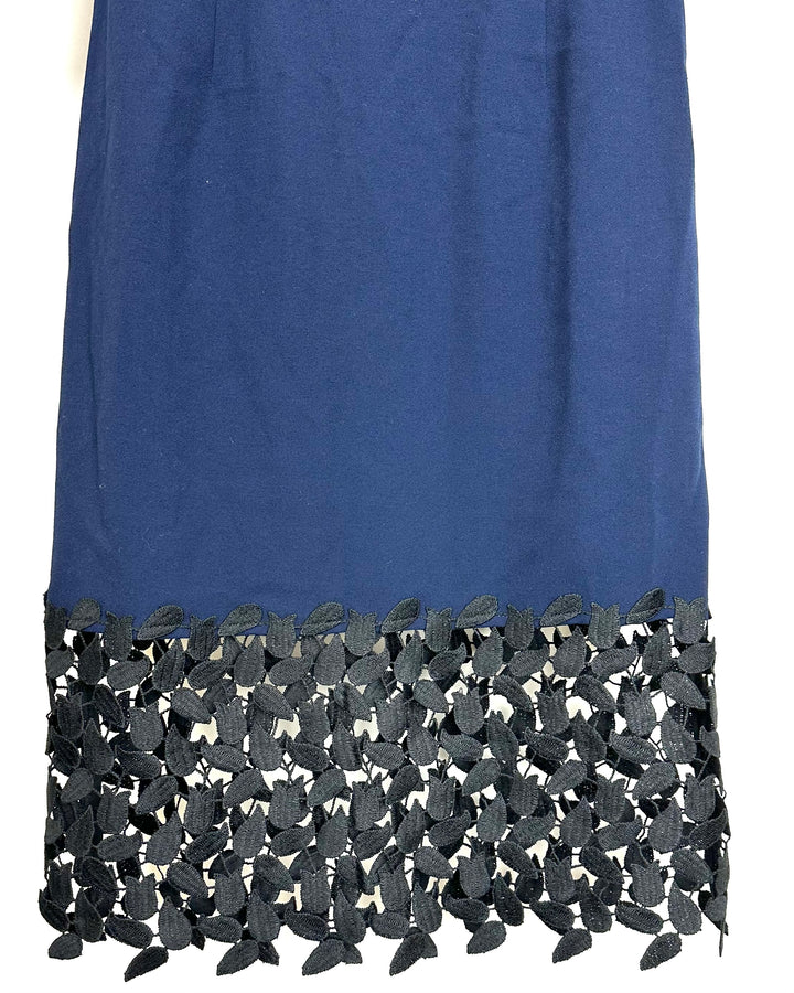 Navy Blue and Black Applique Dress - Size 00/0-2/4