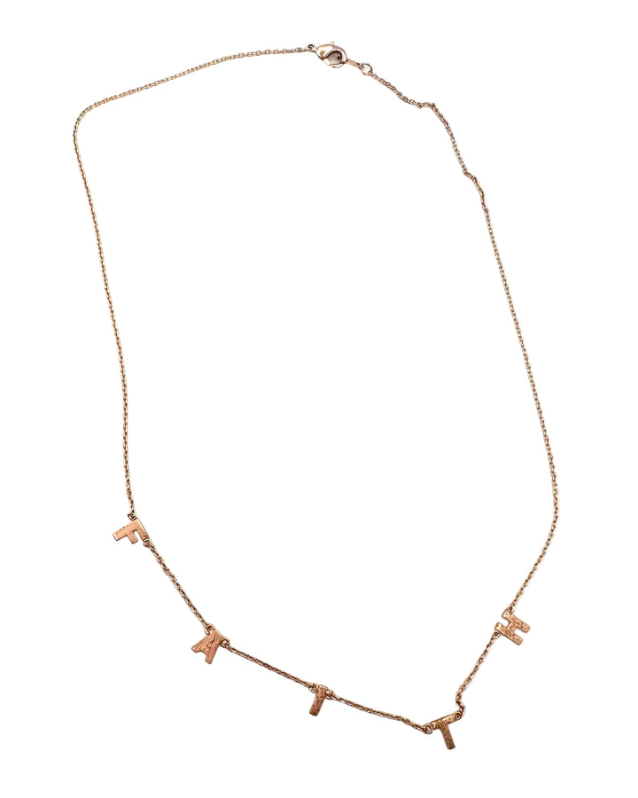 Rose Gold "Faith" Necklace