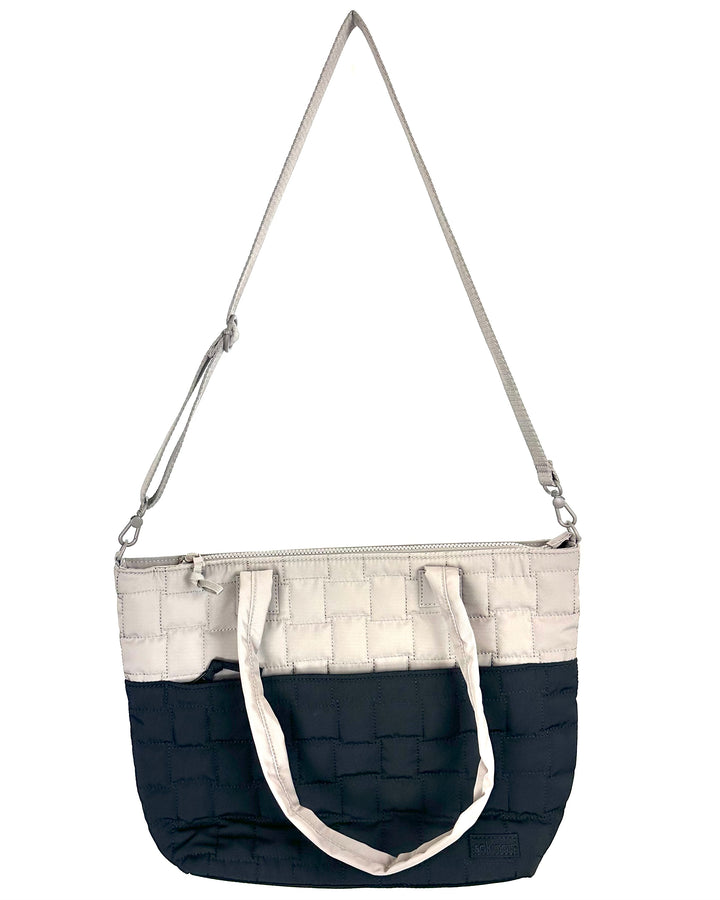Black and Gray Patched Shoulder/Crossbody Bag