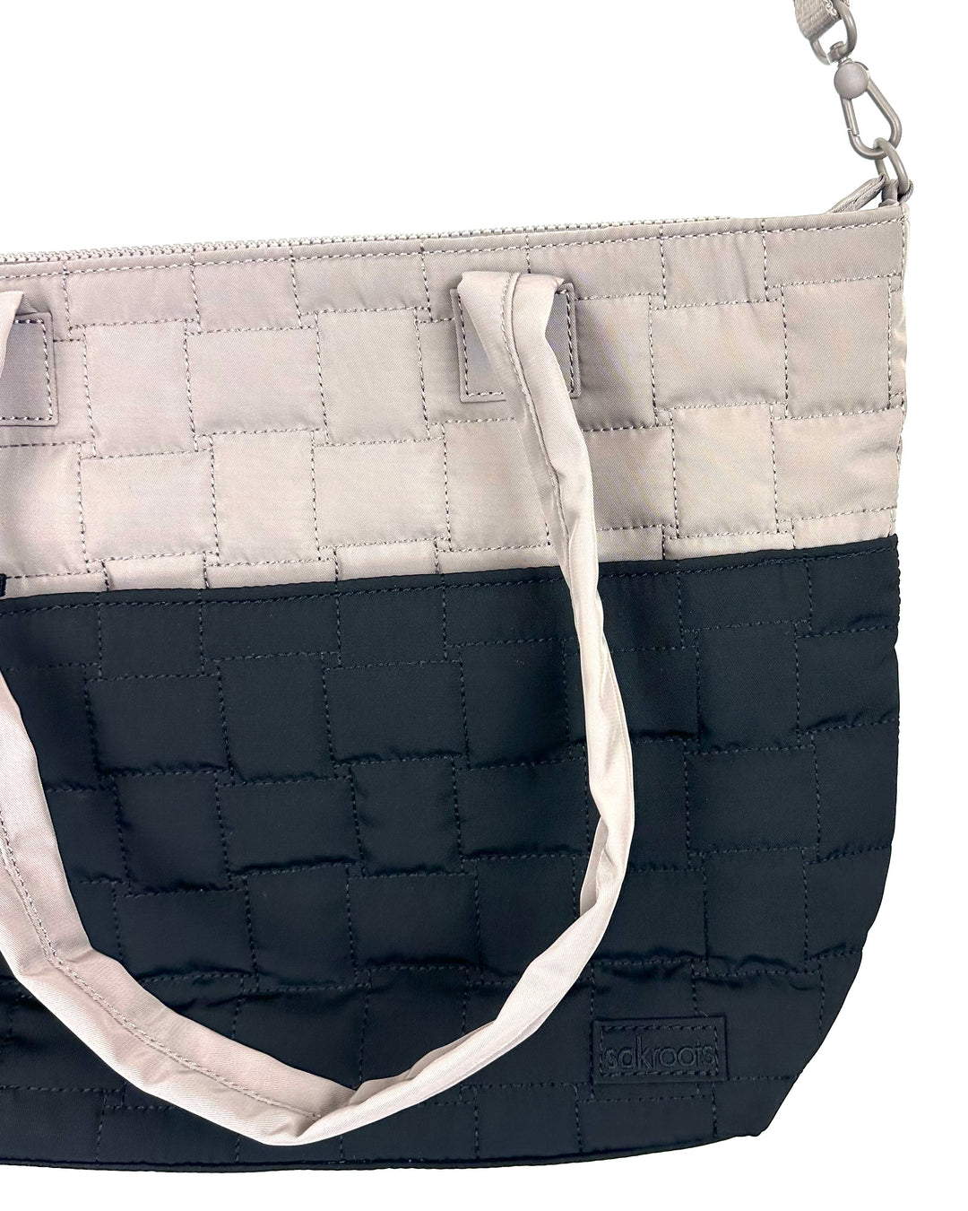 Black and Gray Patched Shoulder/Crossbody Bag