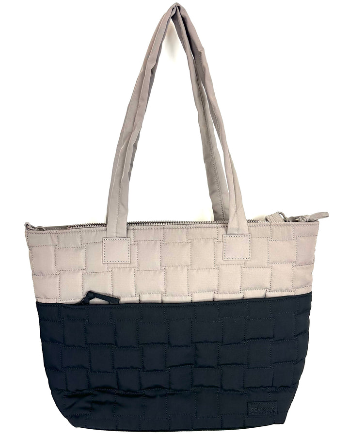 Black and Gray Patched Shoulder/Crossbody Bag