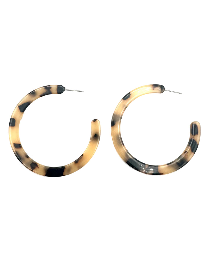 Light Tortoise Hoop Earrings