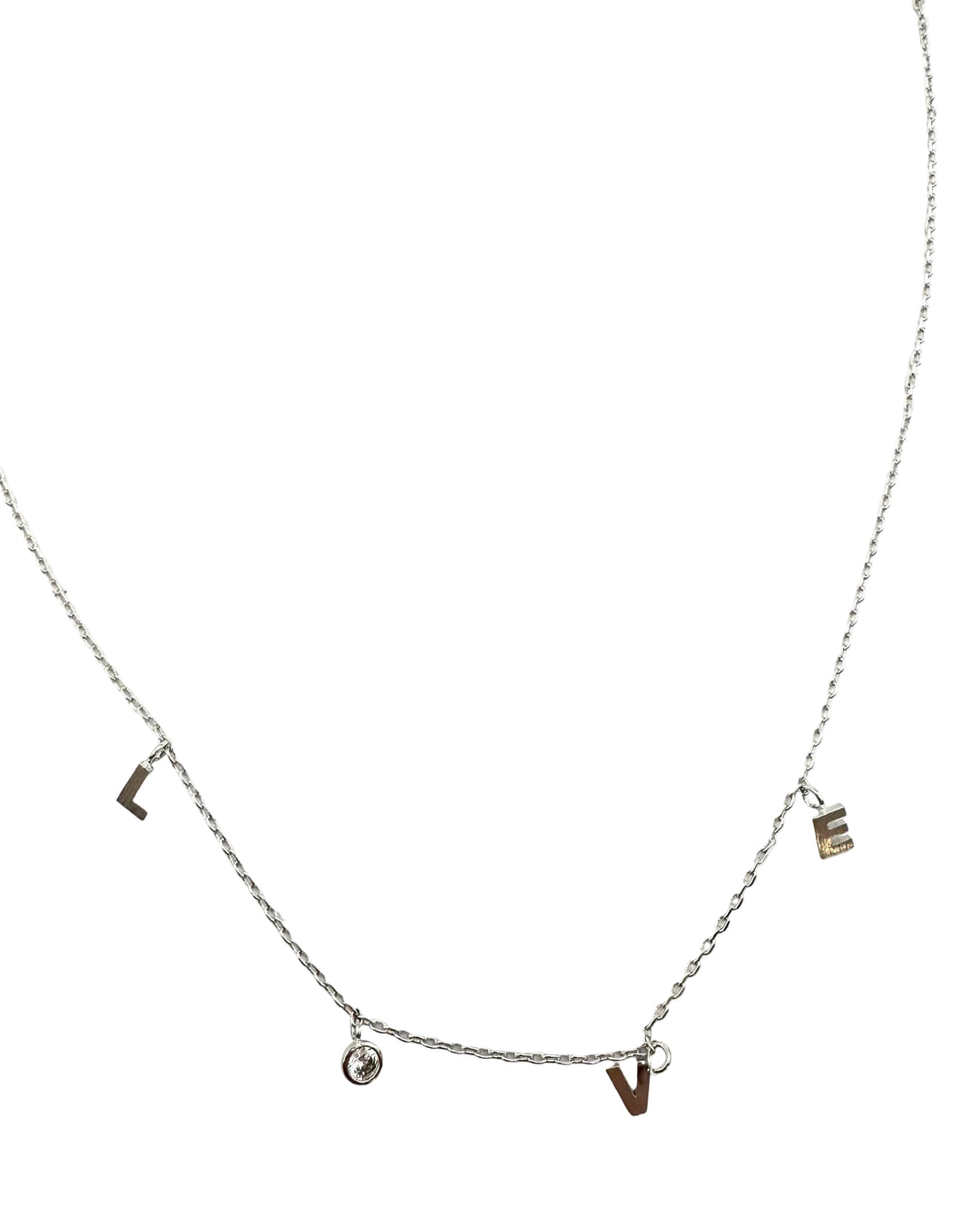 Silver "Love" Necklace