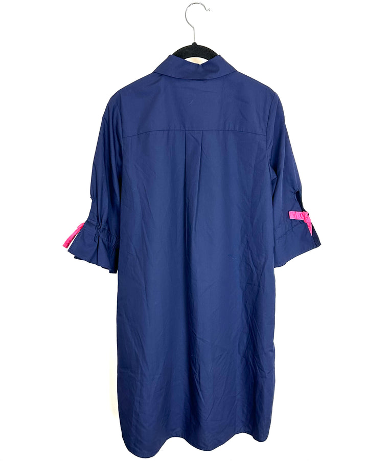 Dark Blue Shirt Dress - Size 0/2 and Size 12/14
