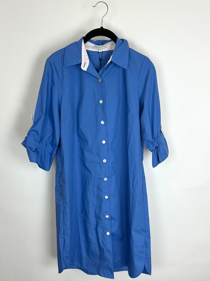 Ocean Blue Shirt Dress - Size 0/2, 6/8, 12/14