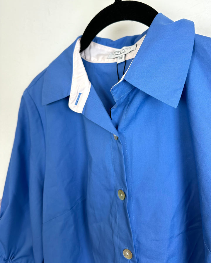 Ocean Blue Shirt Dress - Size 0/2, 6/8, 12/14