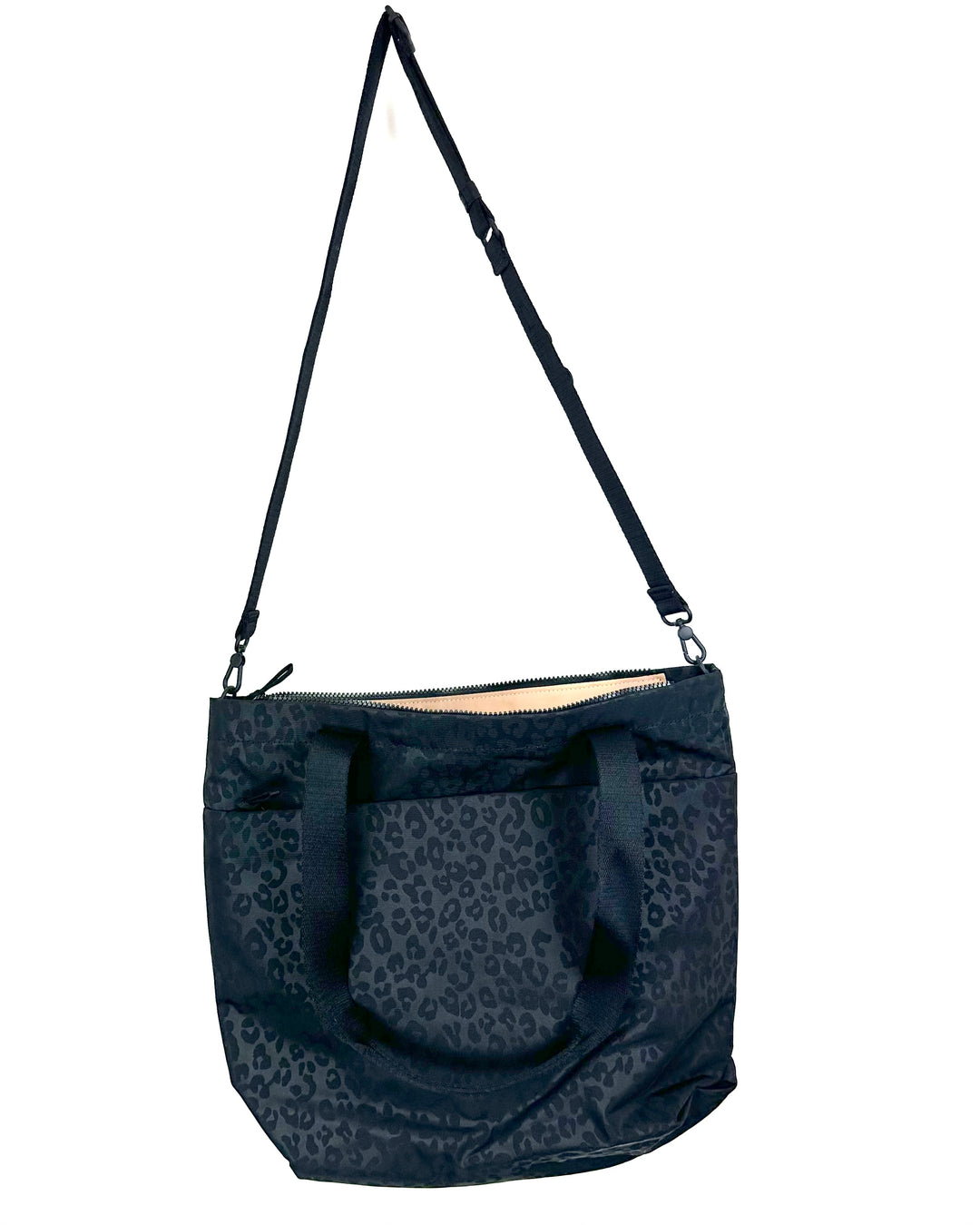 Black Cheetah Print Tote/Crossbody Bag