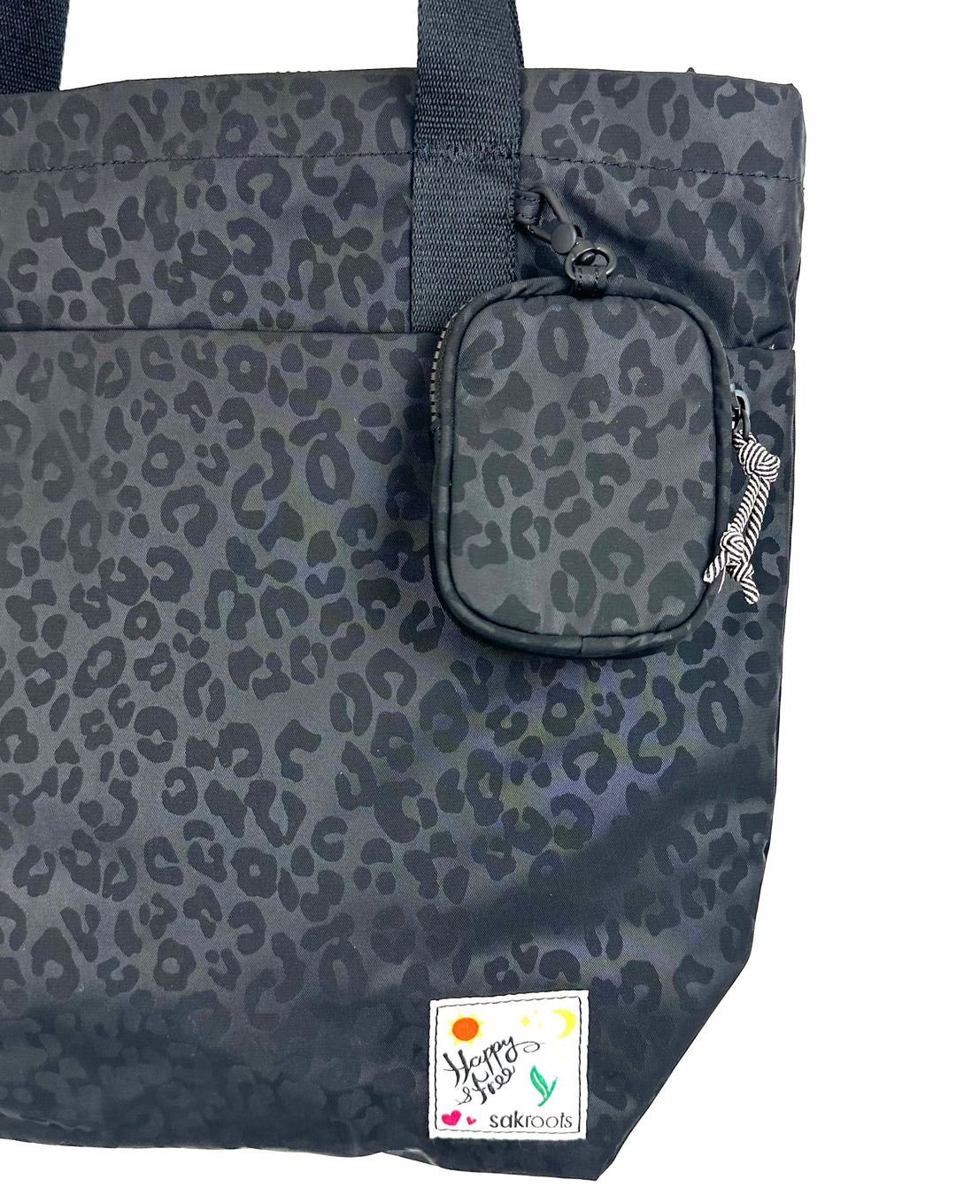 Black Cheetah Print Tote/Crossbody Bag