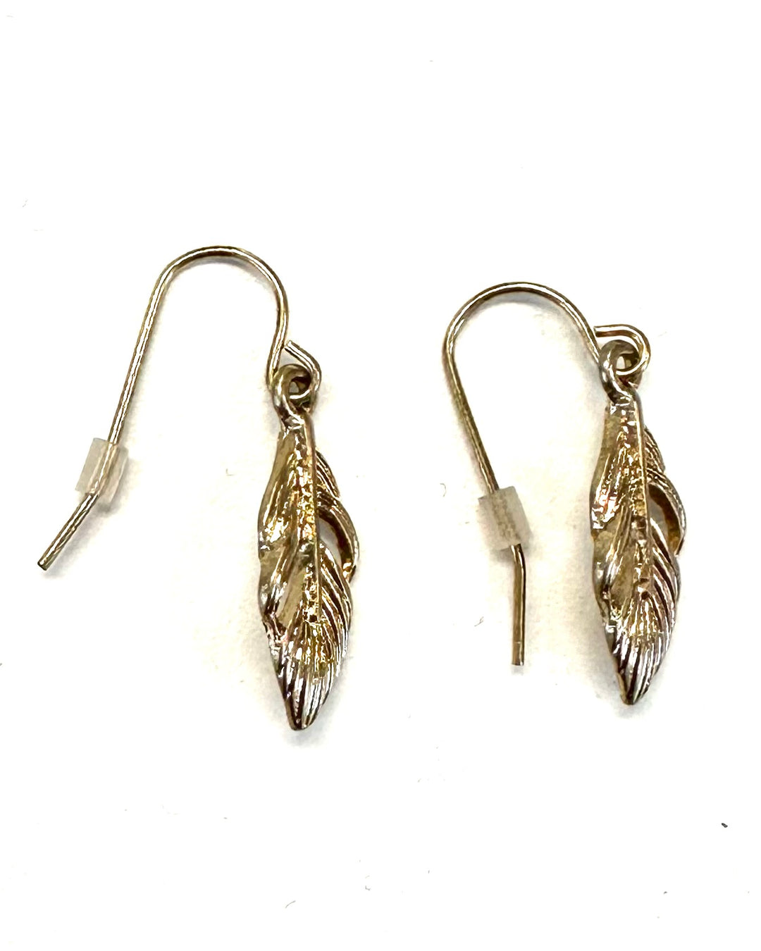 Gold Feather Earrings