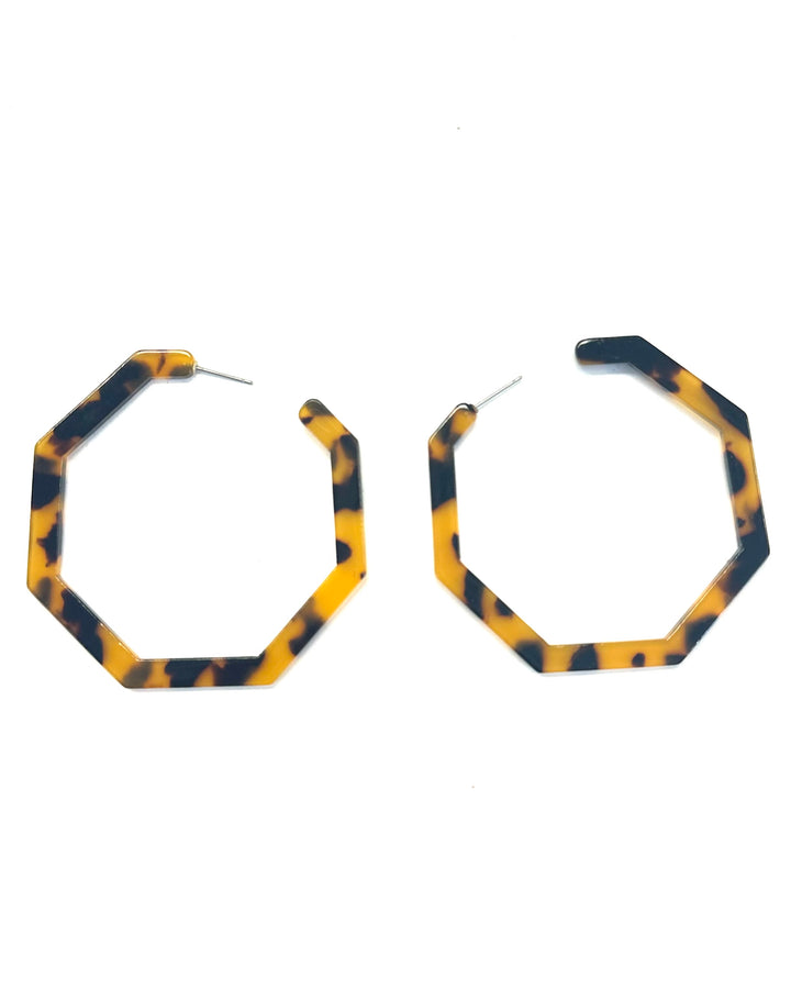 Geometric Tortoise Earrings