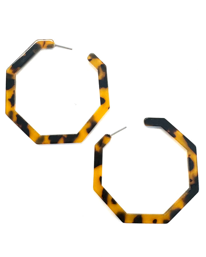 Geometric Tortoise Earrings