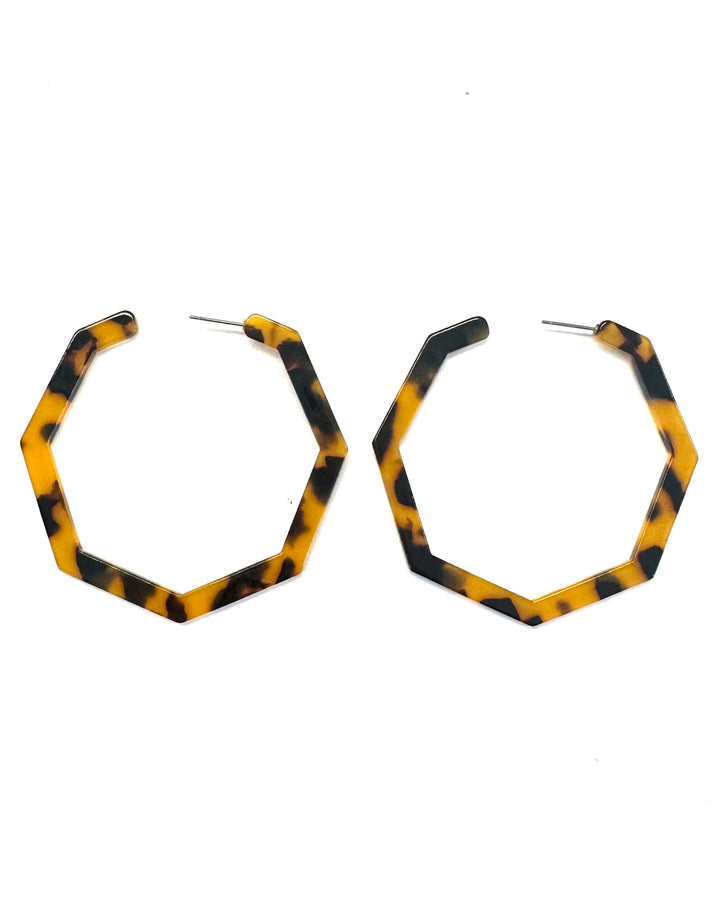 Geometric Tortoise Earrings