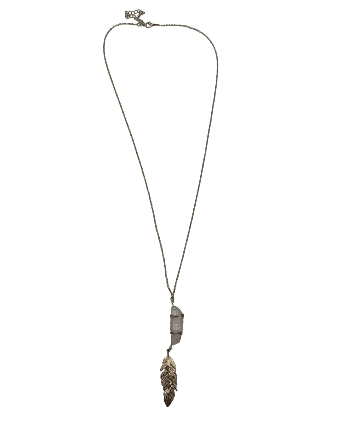 Light Pink Feather Necklace