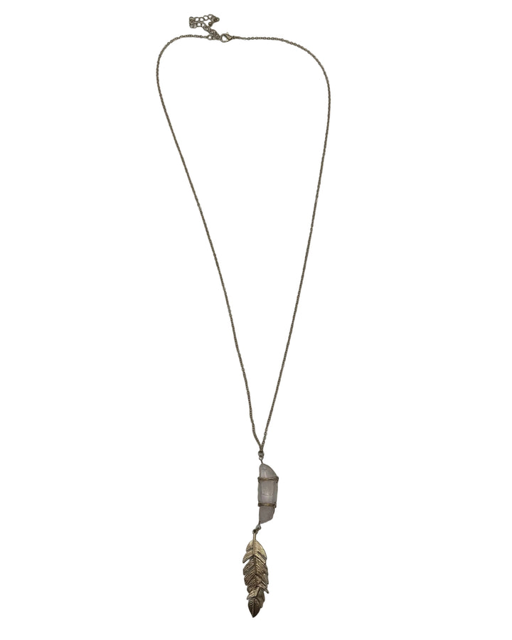 Light Pink Feather Necklace