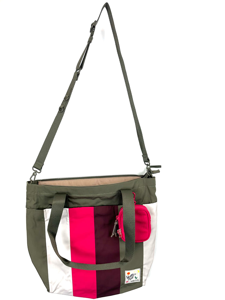 Green Tote/Crossbody Bag With Coin Purse