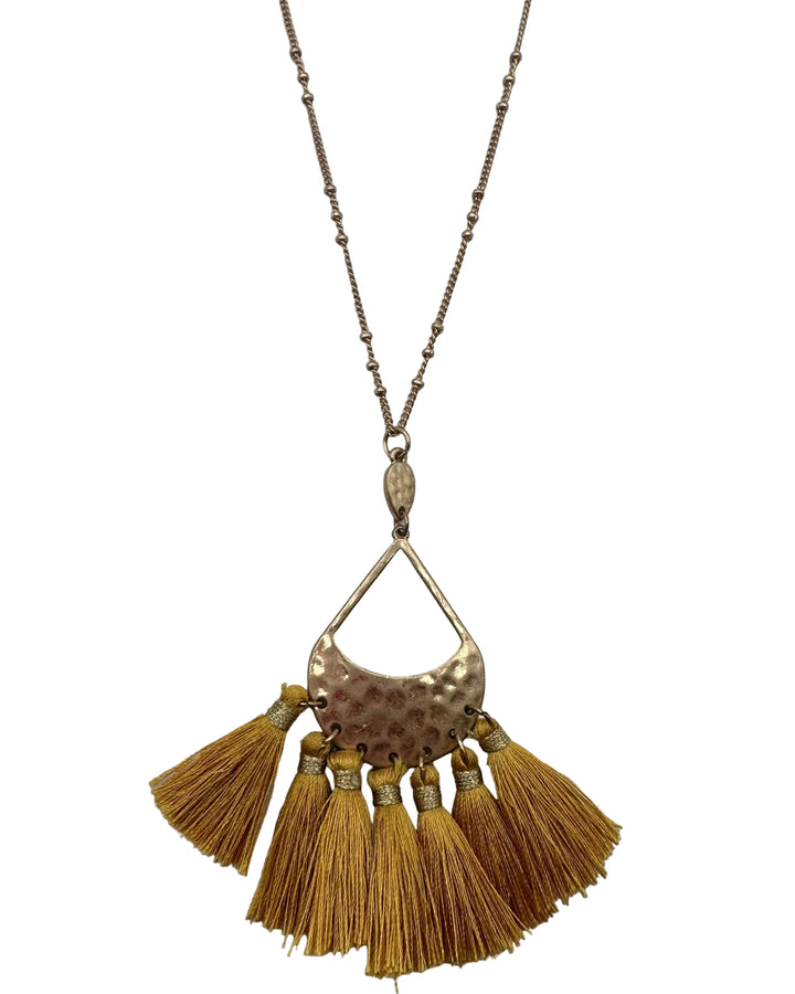 Yellow Gold Tassel Necklace