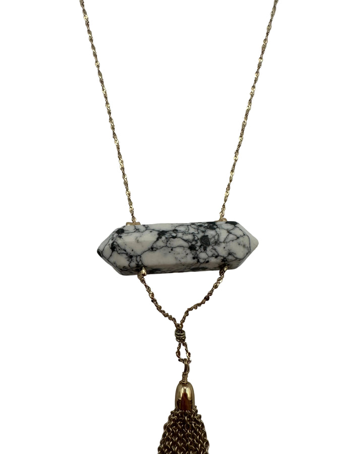 Black & White Marble Necklace