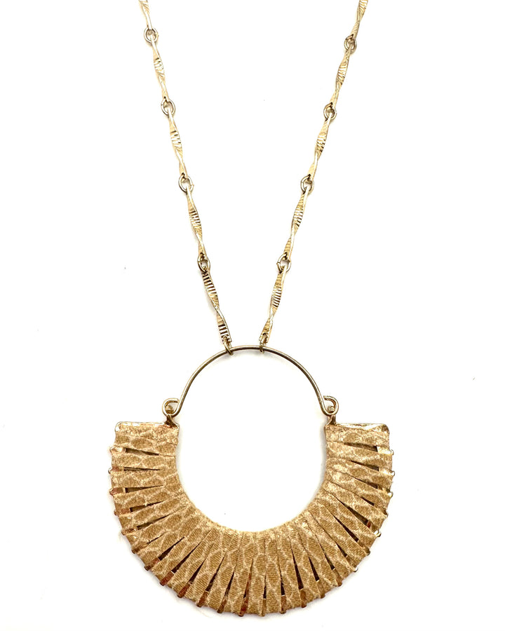 Gold Half Circle Necklace