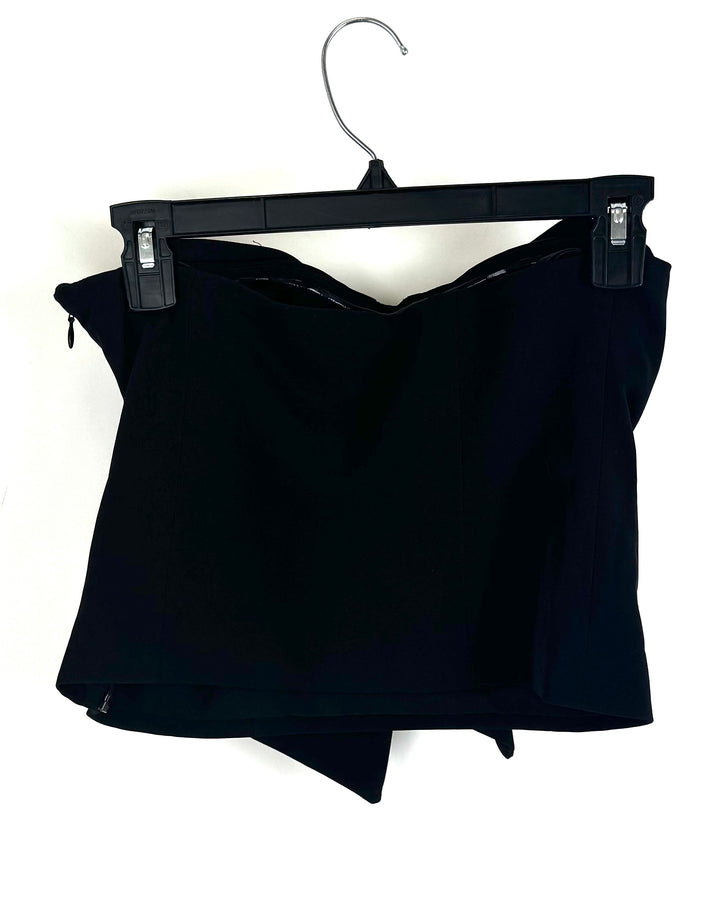 NBD Black Strapless Bow Top - Small