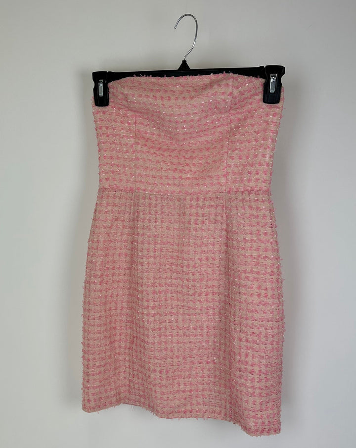 Pink Tweed Dress - Size 4