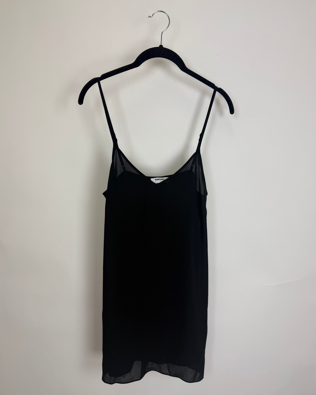 Black Flowy V-Neck Top - 0/2, 2/4
