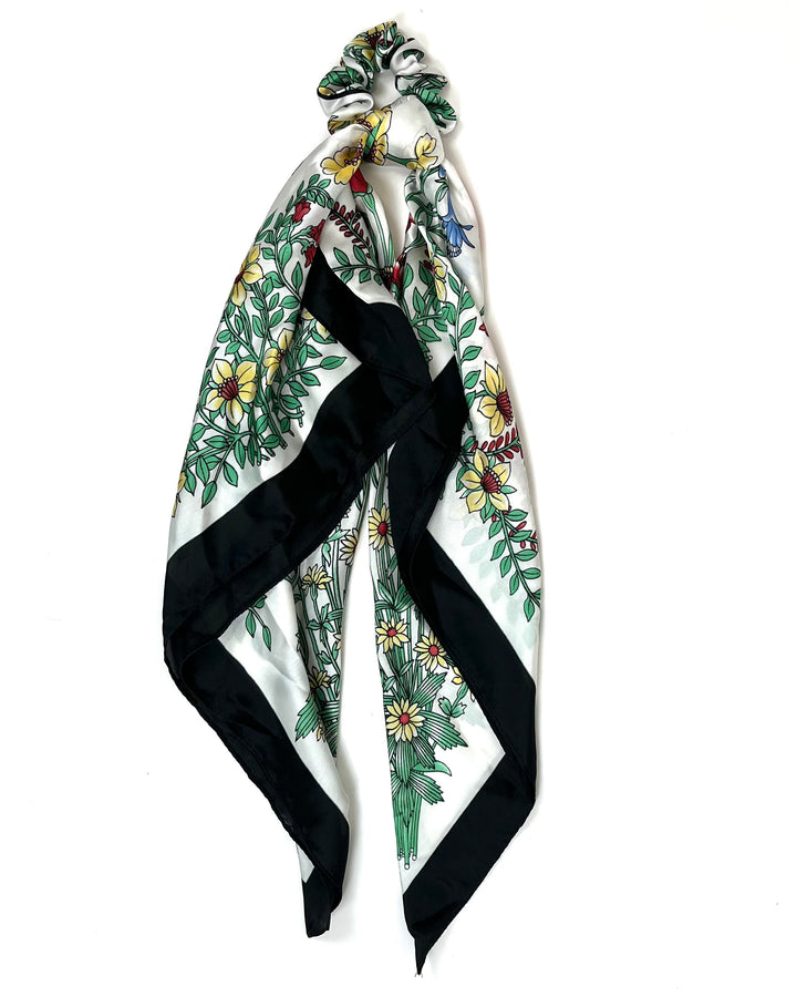 Blue, Yellow, and Red Floral Multi Wear Scarf