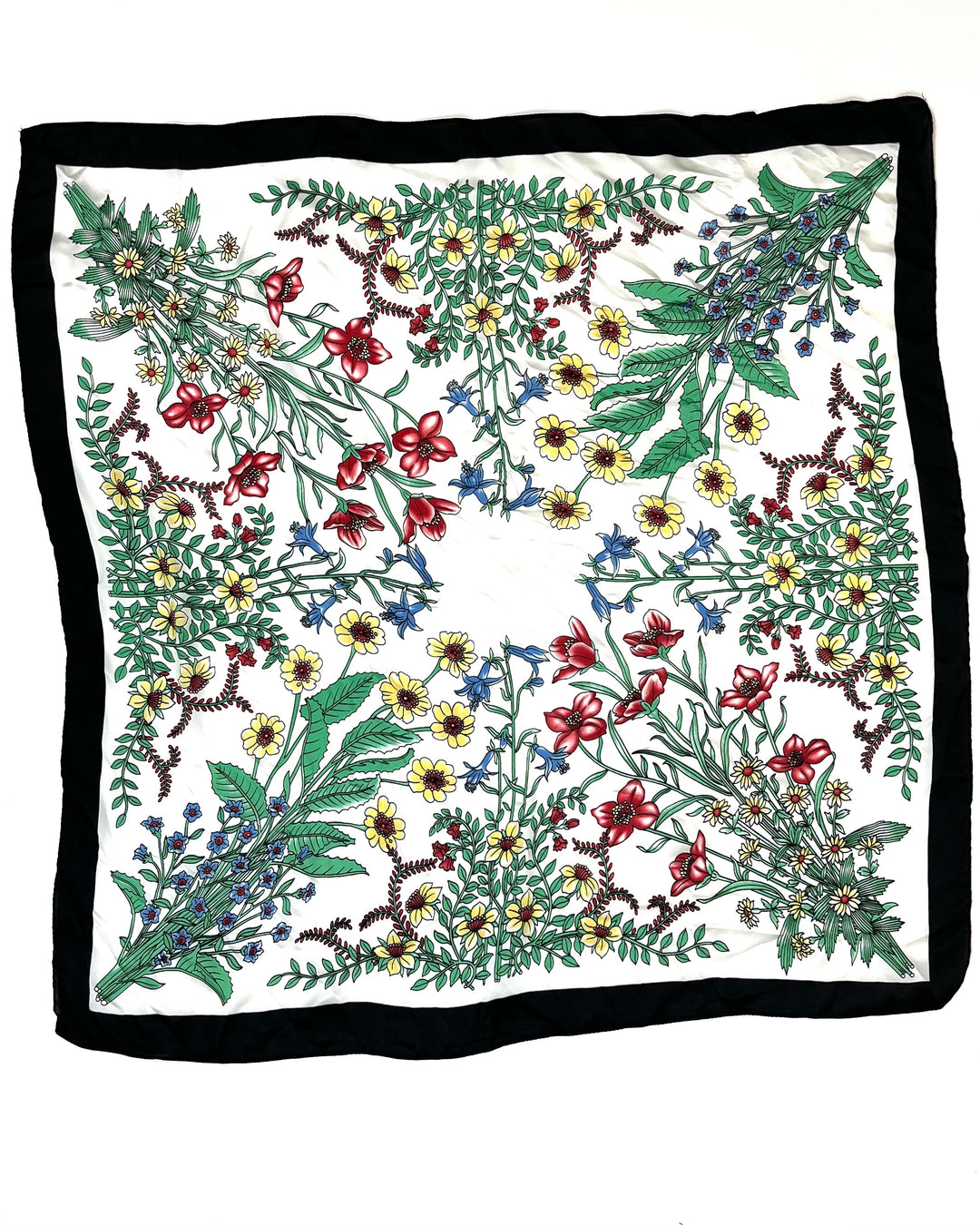 Black and White Floral Printed Multi Wear Scarf