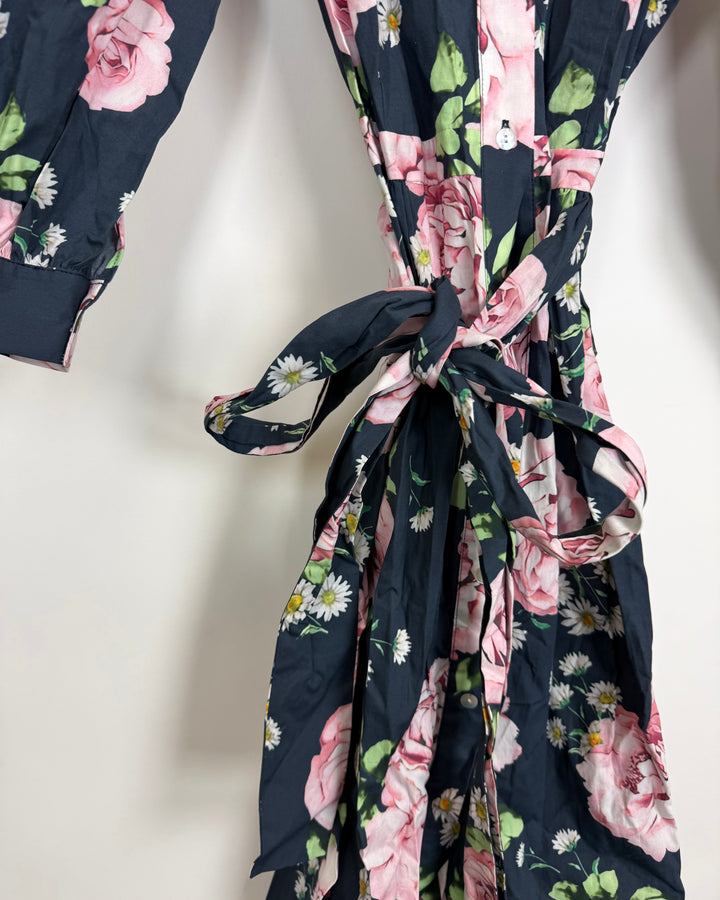 Royal Blue Floral Dress - Size 2/4