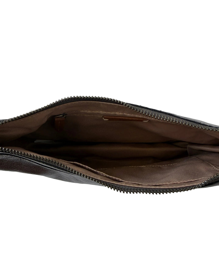 Dark Silver Metallic Shoulder Bag