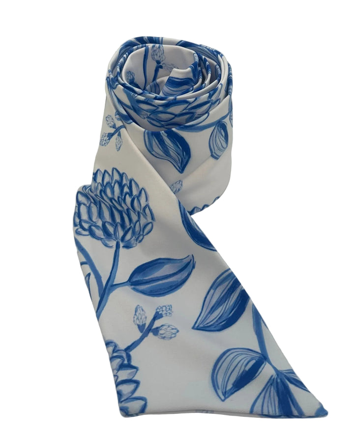 Blue Floral Adjustable Waist Belt