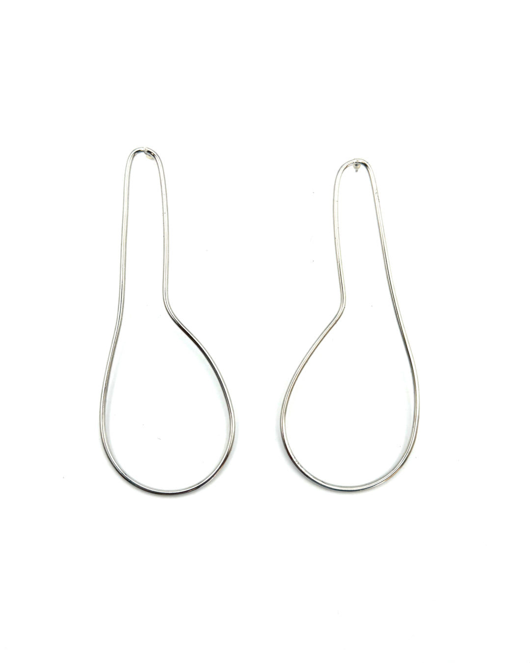 Silver rounded earrings