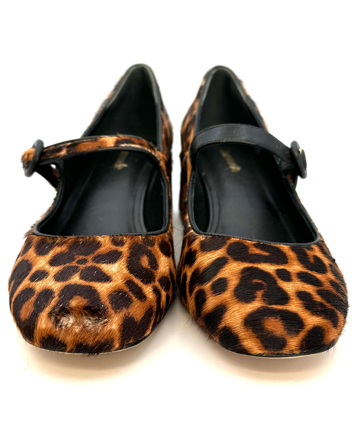 Brown Leopard Maryjane Heels - Size 6.5