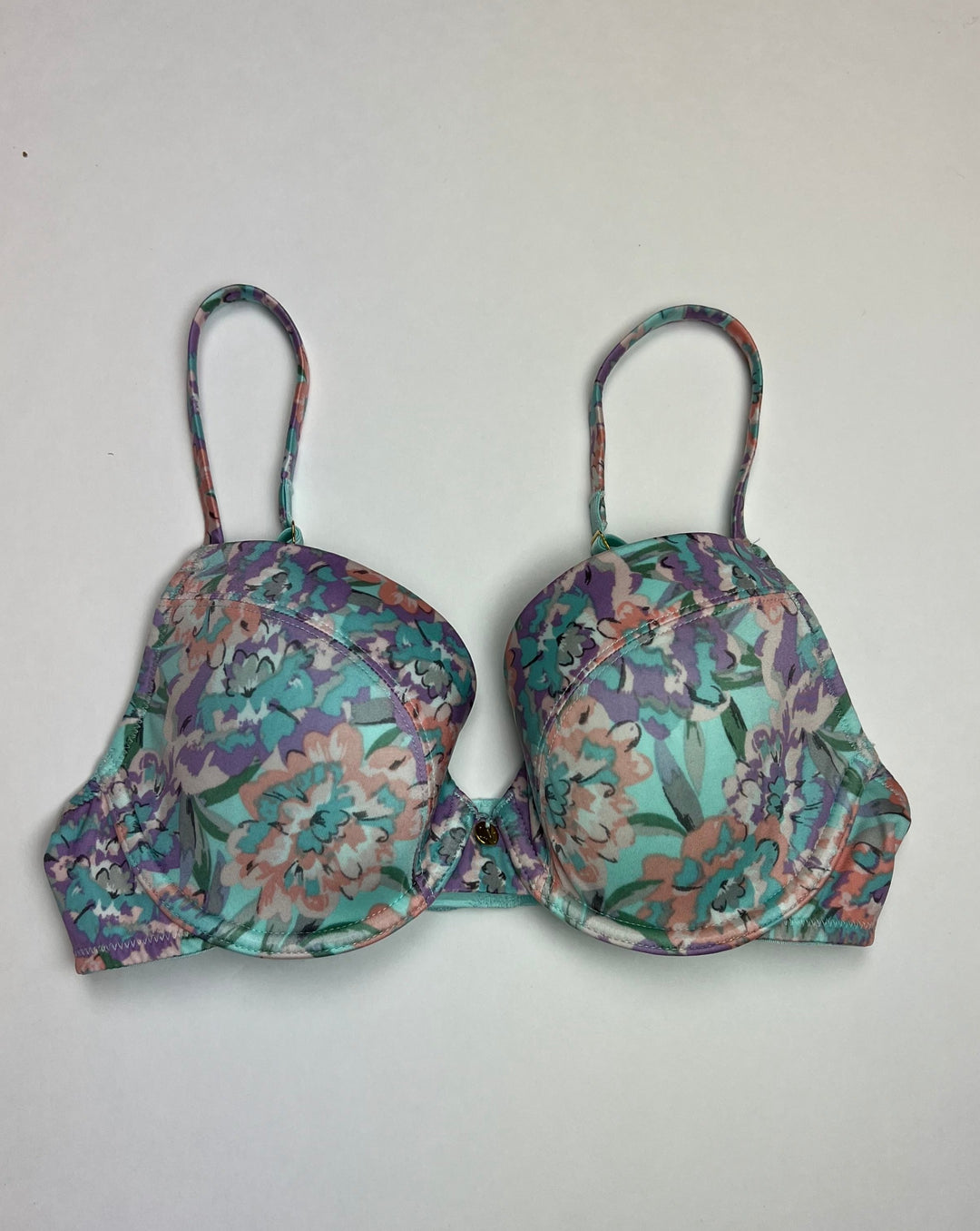 Teal And Purple Underwire Bra - 32C
