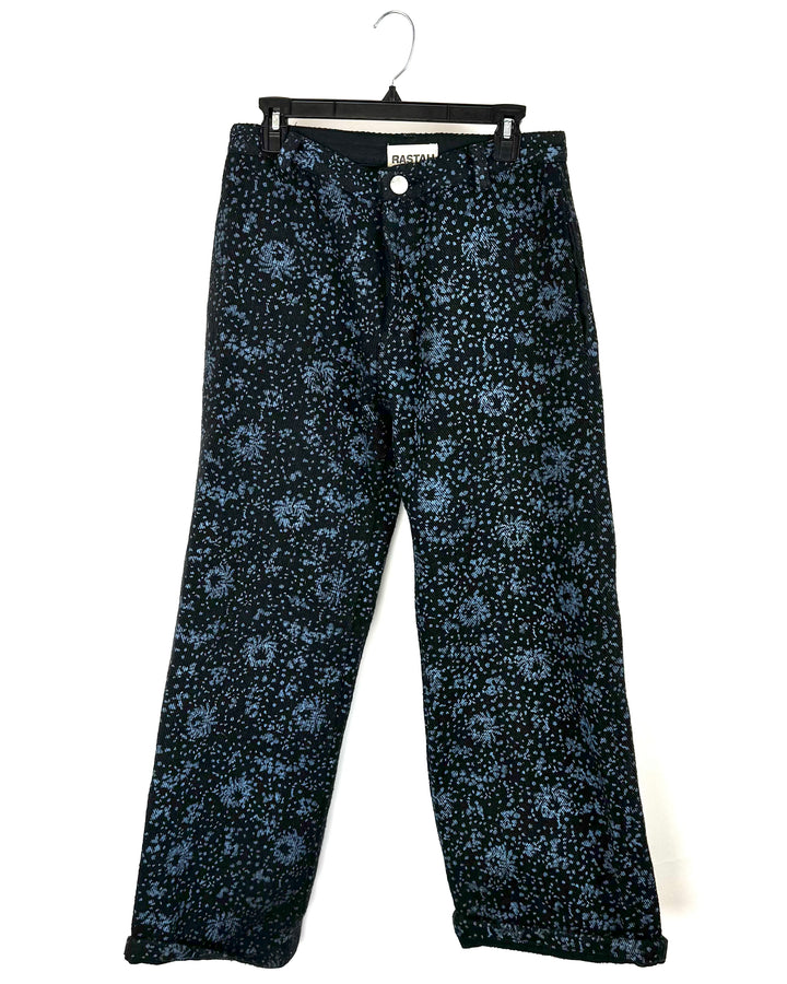 Rastah Blue & Black Heavyweight Pants - Medium
