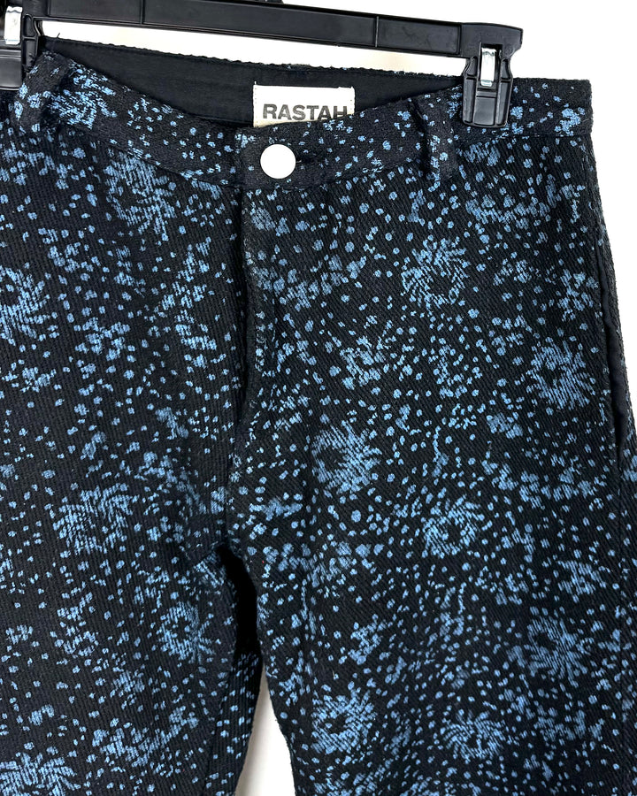 Rastah Blue & Black Heavyweight Pants - Medium
