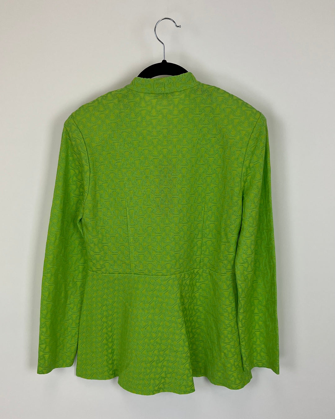 Bright Green Tweed Jacket - Size 2- 26W