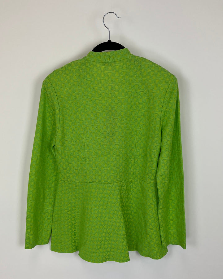 Bright Green Texture Jacket - Size 2- 26W