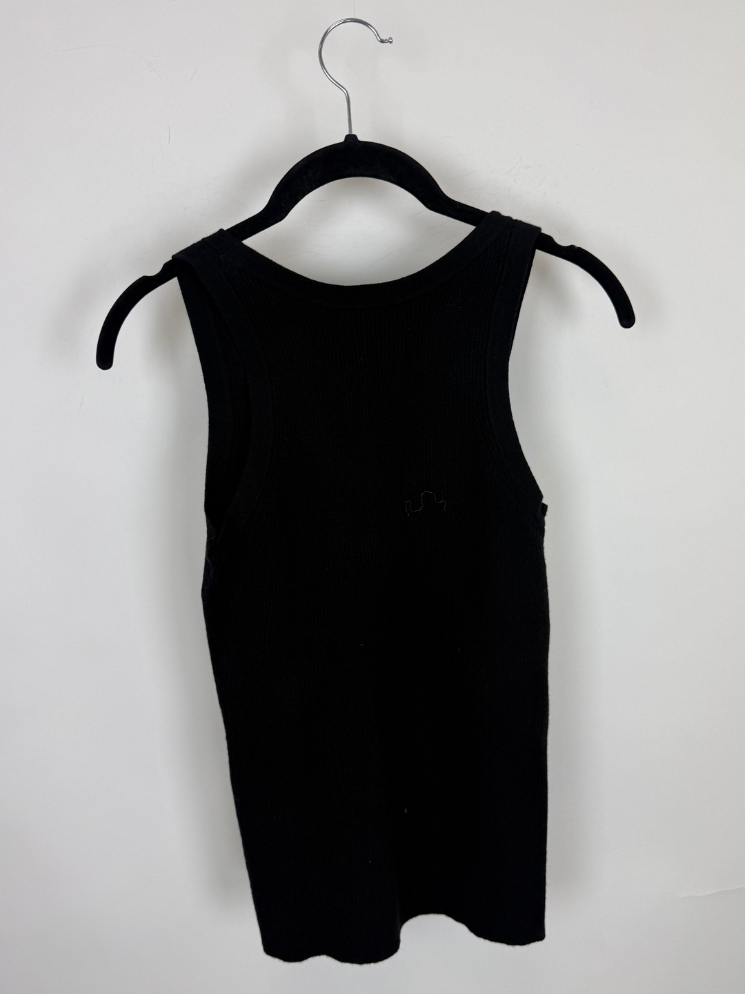 Black ribbed knit tank top - 4/6