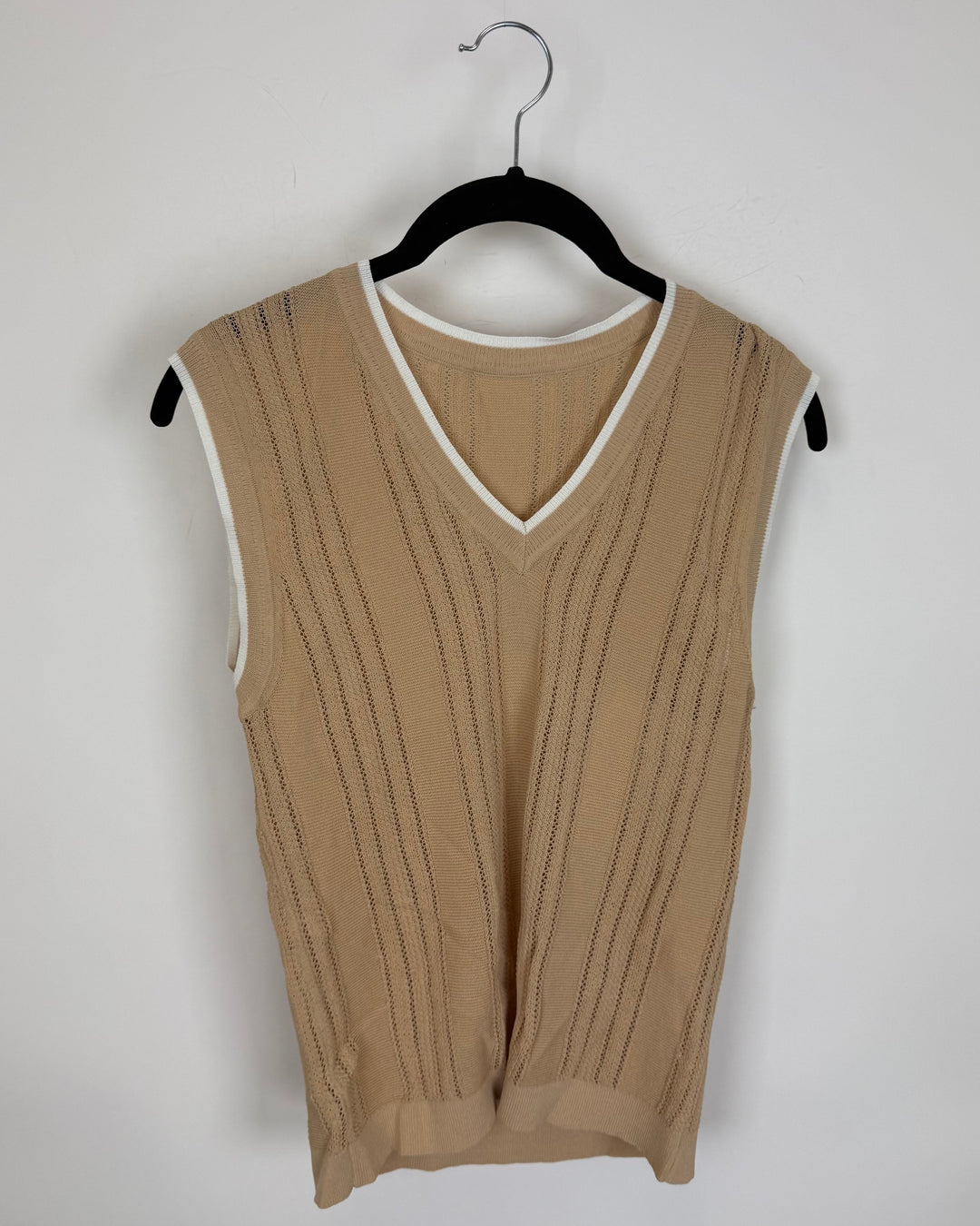 Light Camel Sweater Vest - Size 4/6